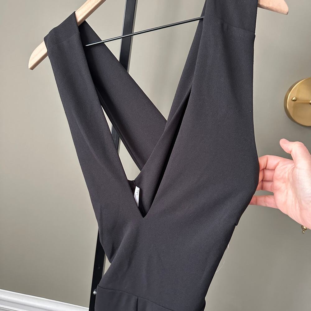 Lulus Thinking Out Loud Black Backless Jumpsuit Large Womens - Picture 3 of 6